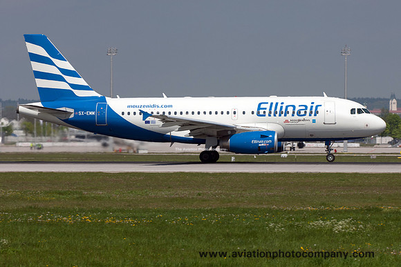 Ellinair Airbus A319-132 SX-EMM at Munich (2017)