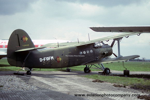 Ex East German Air Force Antonov An-2 12802/D-FOFM at Augsburg (1991)