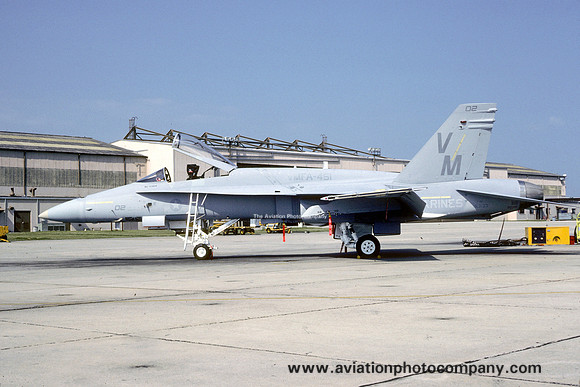 US Marines VMFA-451 McDonnell Douglas F/A-18A Hornet 163133/VM-02 (1987)
