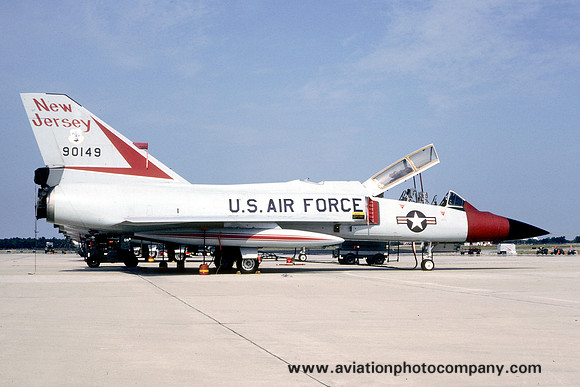 USAF New Jersey Air National Guard 119th Fighter Interceptor Squadron Convair F-106B Delta Dart 59-0149 (1987)