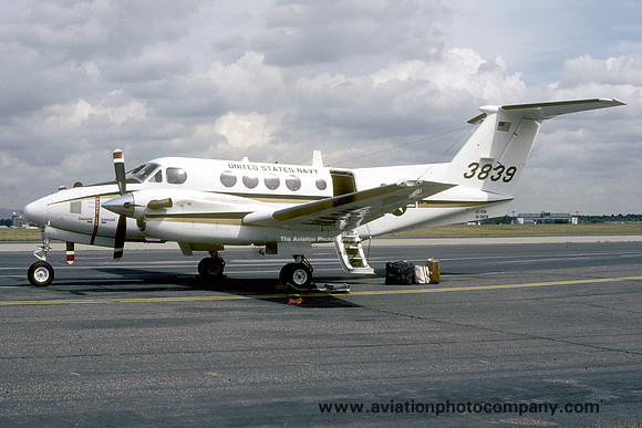 US Navy Rota Beech UC-12M 163839 at Rhein Main (1988)