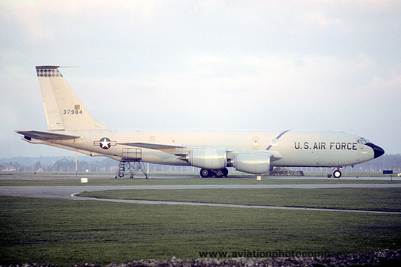 USAF 384th Air Refueling Wing Boeing KC-135R Stratotanker 63-7984 at RAF Mildenhall (1987)