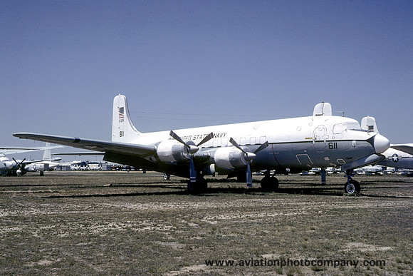 US Navy Keflavik Douglas C-118B Liftmaster 131611 at MASDC Davis Monthan (1981)