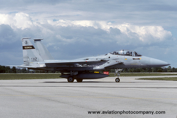 USAF Georgia Air National Guard 128th Tactical Fighter Squadron McDonnell Douglas F-15B Eagle 73-0112 (1988)