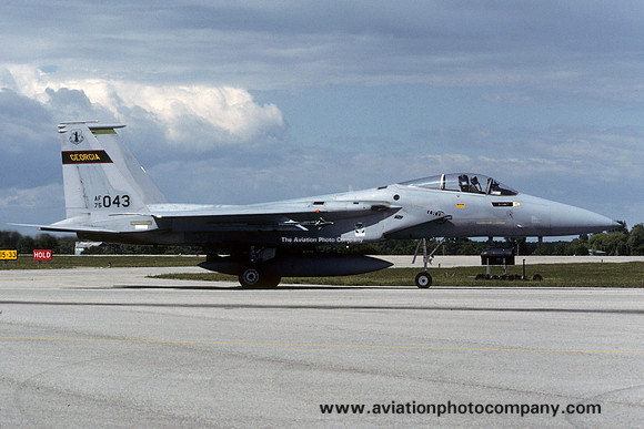 USAF Georgia Air National Guard 128th Tactical Fighter Squadron McDonnell Douglas F-15A Eagle 75-0043 (1988)