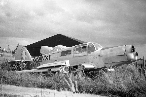 Ex RAF Percival Proctor LA589/G-ANXI stored at Exeter (1958)