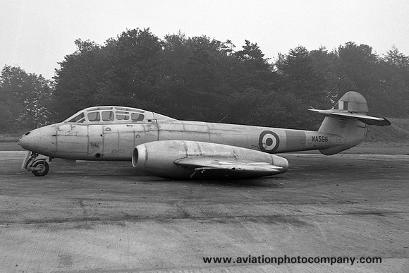 RAF Gloster Meteor T.7 WA598 at the Catterick Fire School (1962)