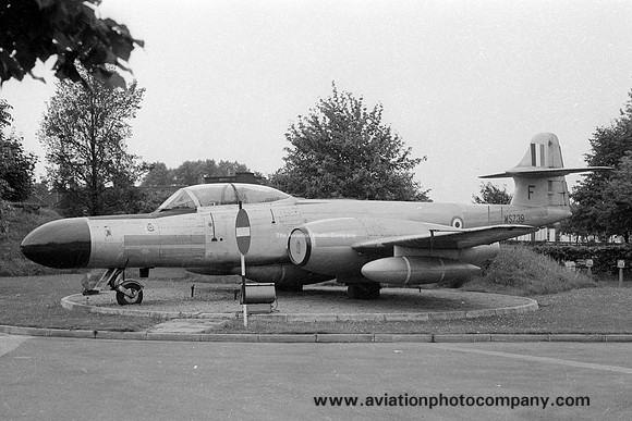 RAF Gloster Meteor NF.14 WS739 displayed at RAF Church Fenton