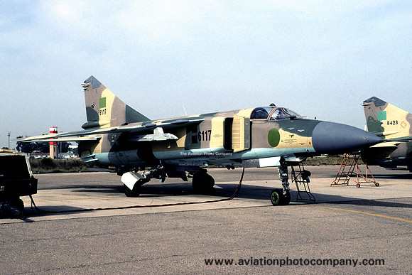 Libyan Air Force Mikoyan MiG-23ML 6117 at LAVES Mitiga (2007)