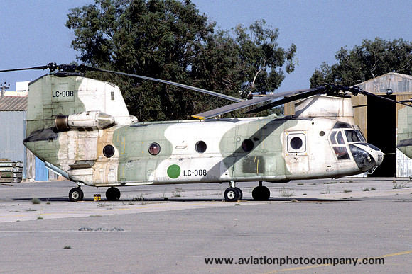 Libyan Air Force Vertol CH-47A Chinook LC-008 at LAVEX Mitiga (2007)
