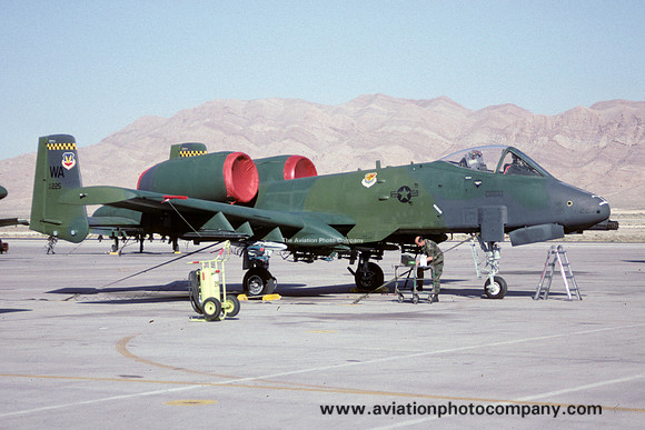 USAF 57th Fighter Wing 422nd Test and Evaluation Squadron Fairchild A-10A Thunderbolt 80-0225/WA at Nellis AFB (1991)