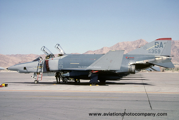 USAF 67th Tactical Reconnaissance Wing 91st Tactical Reconnaissance Squadron McDonnell RF-4C Phantom 69-0359/BA at Nellis AFB (1991)