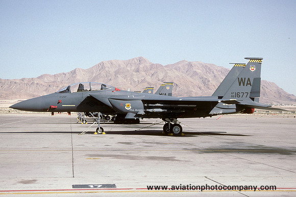 USAF 57th Fighter Wing 422nd Test and Evaluation Squadron McDonnell Douglas F-15E Strike Eagle 88-1677/WA (1991)
