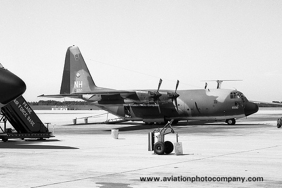 USAF New Hampshire Air National Guard 133rd Tactical Airlift Squadron Lockheed C-130A Hercules 56-0550 at Pease AFB (1975)