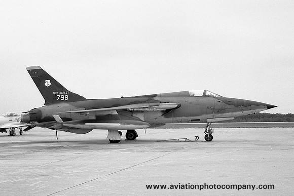 USAF New Jersey Air National Guard 141st Tactical Fighter Squadron Republic F-105B Thunderchief 57-5798 (1975)