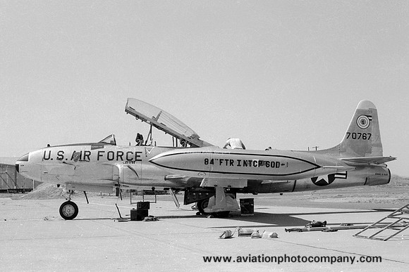 USAF 84 FIS Lockheed T-33A Shooting Star 57-0767 (1975)
