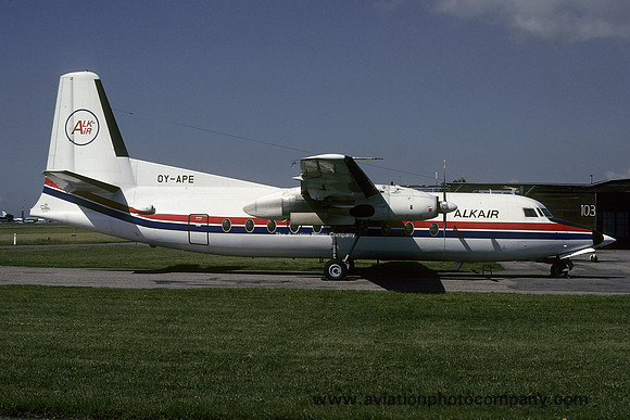 Alkair Fokker F-27-600 Friendship OY-APE (1985)