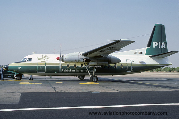 PIA Pakistan International Airlines Fokker F-27-200 Friendship AP-BBF (1984)