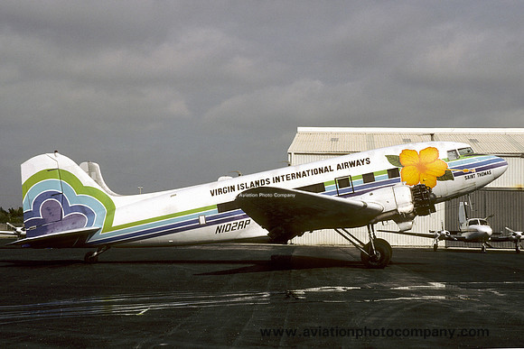 Virgin Islands International Airways Douglas DC-3A N102AP (1986)