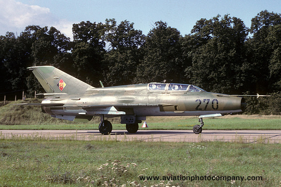 East German Air Force JG8 Mikoyan MiG-21USM 270 (1990)