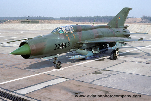 German Air Force JG1 Mikoyan MiG-21SPS 22+03 (1991)