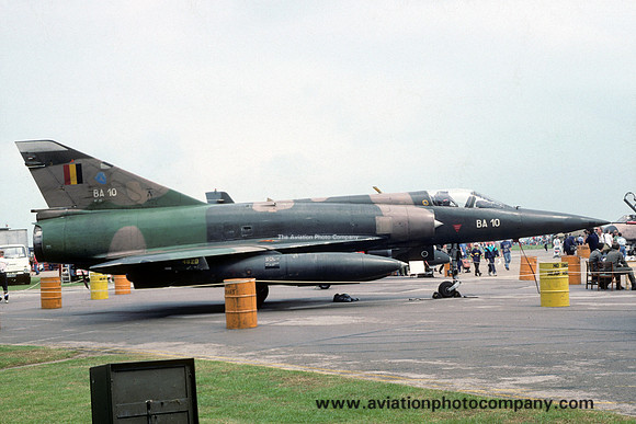 Belgian Air Force 3 Wing 8 Sml Dassault Mirage 5BA BA-10 at RAF Cottesmore (1991)