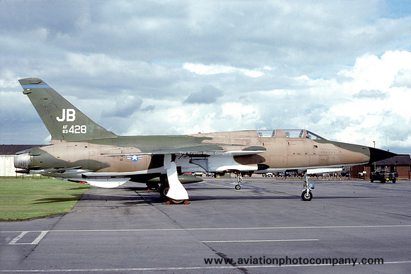 USAF Republic F-105G 62-4428/JB BDR aircraft at RAF Upper Heyford (1988)