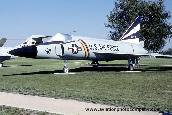 USAF Convair F-102A Delta Dagger 56-1264 displayed at Chanute AFB (1988)