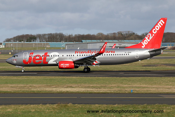 Jet2 Boeing 737-800WL G-JZHV at Prestwick (2017)