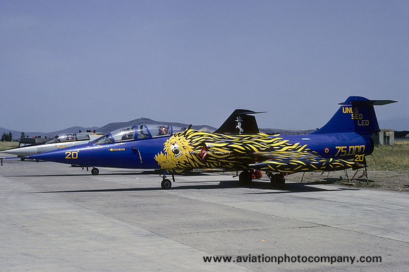 Italian Air Force 4 Stormo Lockheed TF-104G Starfighter MM54258 (1991)
