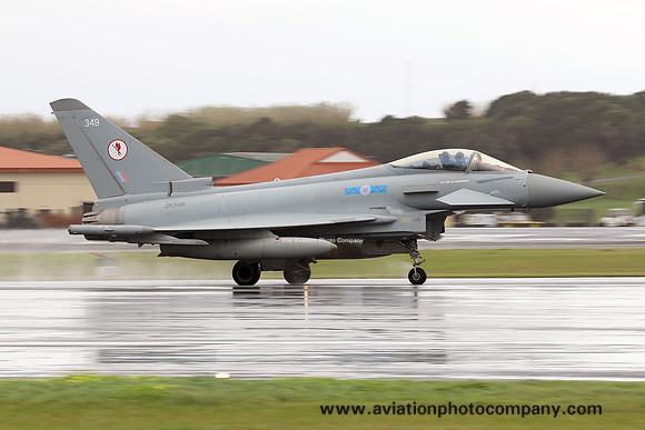 RAF 6 Squadron BAE Typhoon FGR.4 ZK349 at Lajes (2025)
