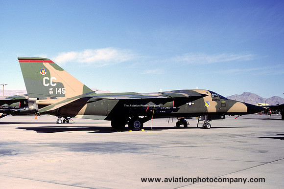 USAF 27 TFW 522 TFS General Dynamics F-111D Aardvark 68-0145/CC at Nellis AFB (1979)
