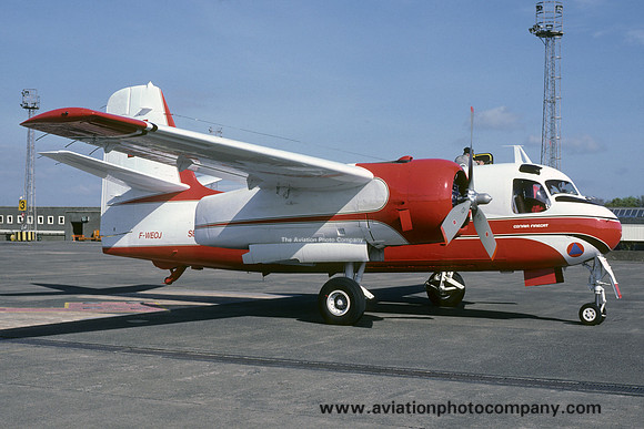 Securite Civile Conair Turbo Firecat F-WEOJ at Prestwick (1987)