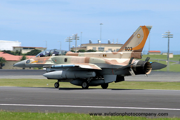Israeli Defense Forces 107 Squadron Lockheed F-16I 803 at Lajes (2009)