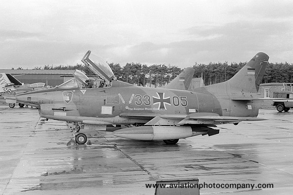 West German Air Force LeKG41 FIAT G-91R 33+05 at Lossiemouth (1975)