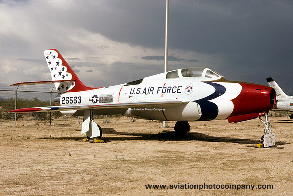USAF Thunderbirds Republic F-84F 52-6563 at the Pima County Museum (1980)