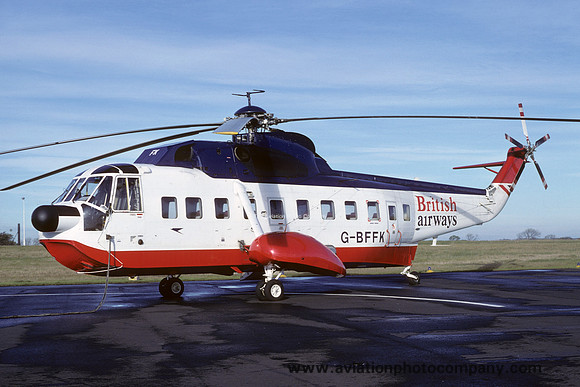 British Airways Helicopters Sikorsky S-61N G-BFFK at Newcastle (1979)