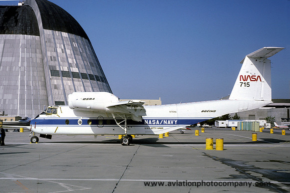 NASA/US Navy DHC-5 Buffalo OSRA NASA-715 at Moffett Field (1982)