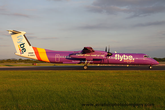 FlyBe DHC-8-400 G-PRPG at Manchester IAP (2017)