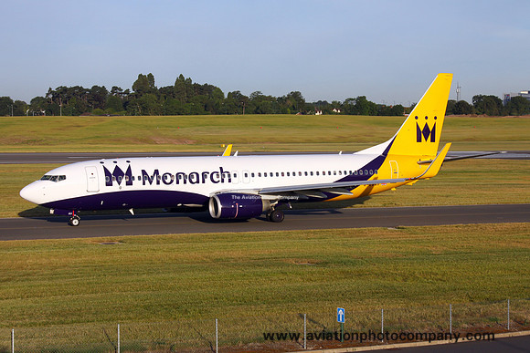 Monarch Airlines Boeing 737-800 G-ZBAV at Birmingham IAP (2017)
