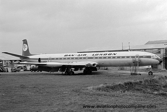 Dan Air De Havilland COmet 4 G-AROV stored at Lasham