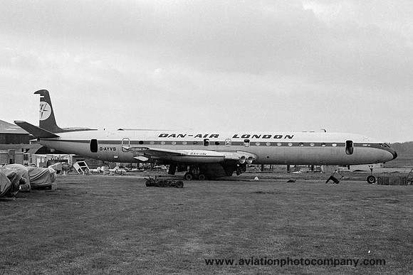 Dan Air De Havilland Comet 4 G-AYVS stored at Lasham
