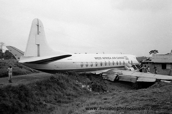 West Africa Air Cargo Vickers Viscount 9G-AGL crashed in Monrovia (1978)