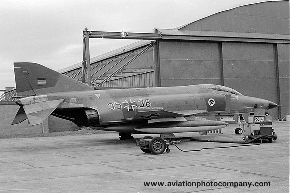 West German Air Force AKG51 McDonnell RF-4E Phantom 35+36 at RAF Lossiemouth (1977)