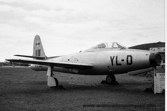 Belgian Air Force Republic F-84G Thunderjet FZ132-YL-D (1968)
