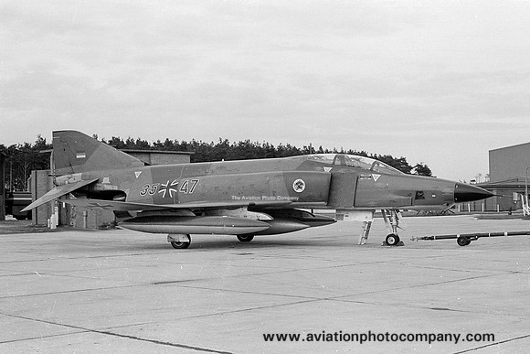 West German Air Force AKG52 McDonnell RF-4E Phantm 35+47 at RAF Lossiemouth (1977)