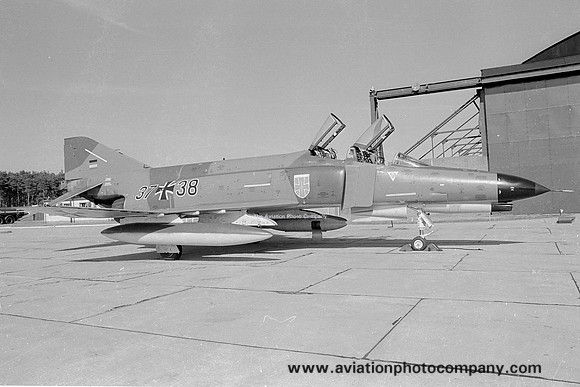 West German Air Force JBG35 McDonnell F-4F Phantom 37+38 at RAF Lossiemouth (1977)