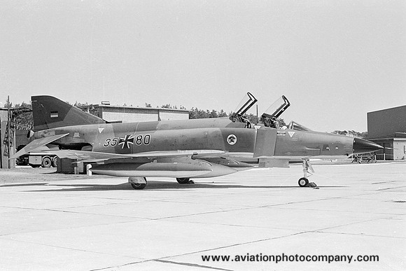 West German Air Force AKG52 McDonnell RF-4E Phantom 35+80 at RAF Lossiemouth (1977)