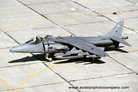 RAF 1 Squadron BAE Harrier GR.7 ZG860/92 at NAS Norfolk (1998)