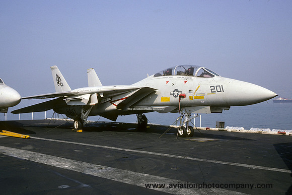 US Navy VF-201 Grumman F-14A Tomcat "AG-201" on board USS Dwight D. Eisenhower (1979)